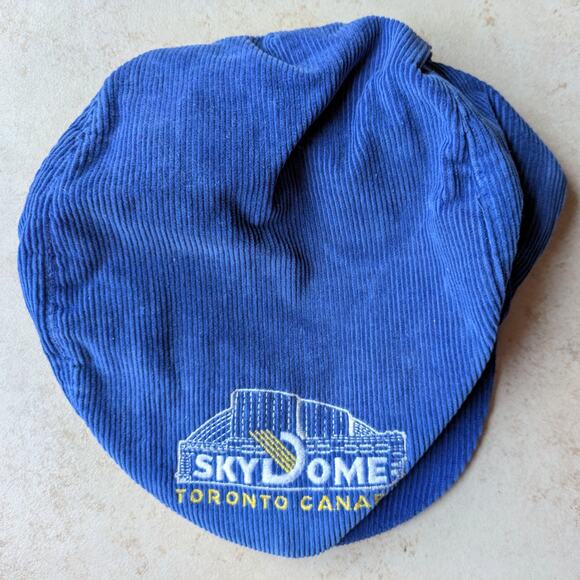 SKYDOME Toronto 90s corduroy NEWSBOY snapback Canada Blue Jays hat MLB vintage - Picture 1 of 6